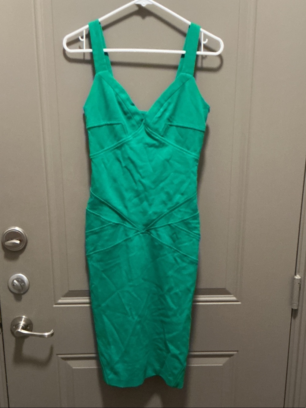 Diane Von Furstenberg Emerald Green Sheath Benny Dress Size 6 Evening DVF